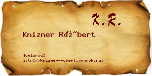 Knizner Róbert névjegykártya